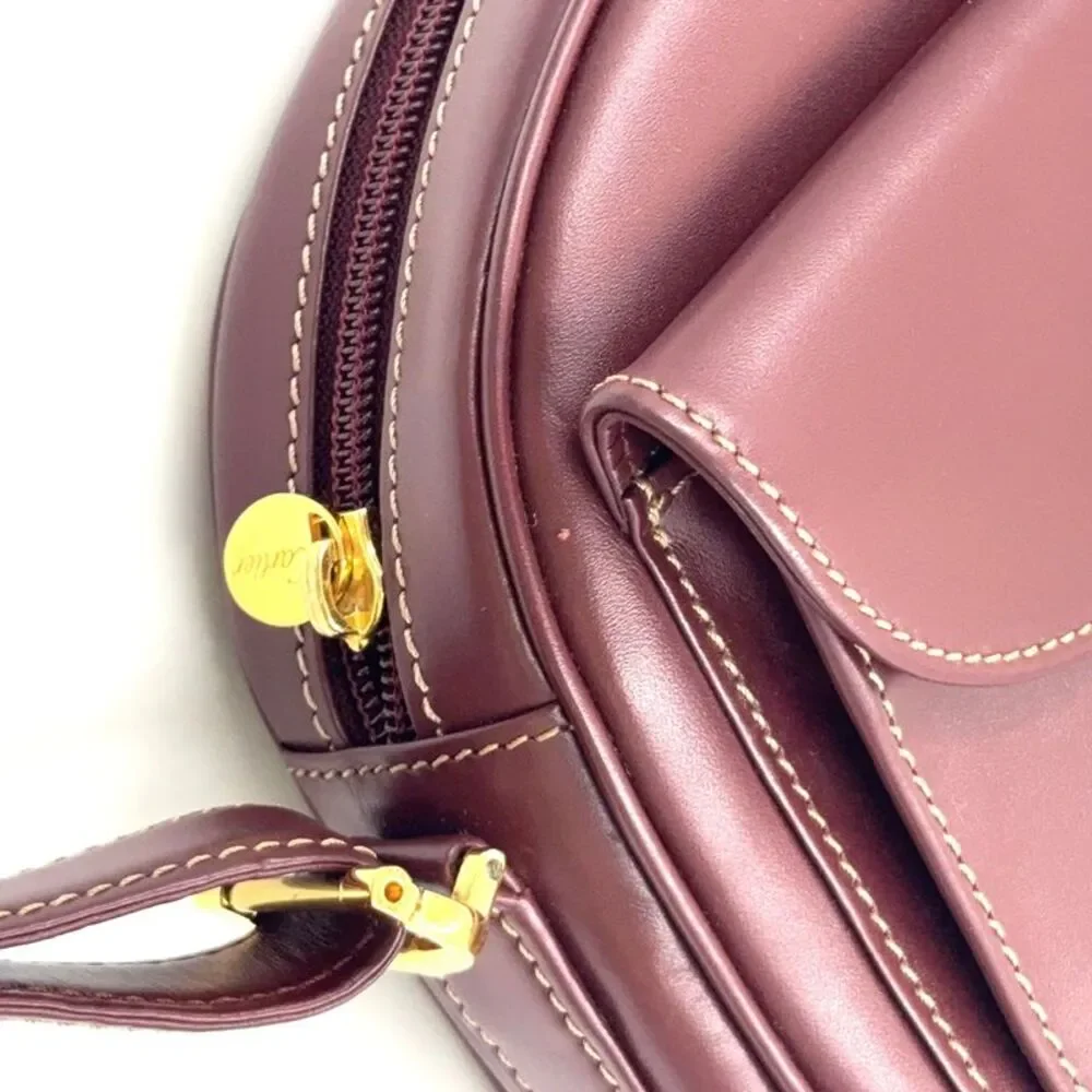 Cartier Pre-Owned Mast Line Leather Shoulder Bag